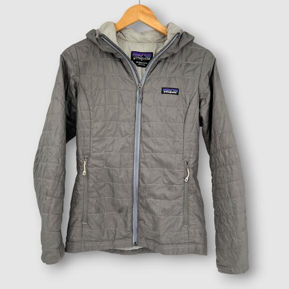 Patagonia Nano Puff Hooded Quilted Lightweight Jacket Women’s XS Gray - Picture 6 of 6